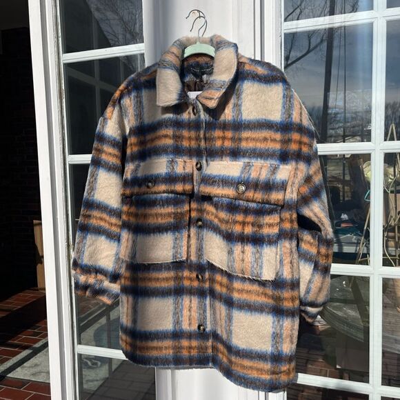 English Factory Plaid Shacket NWT - Picture 7 of 12